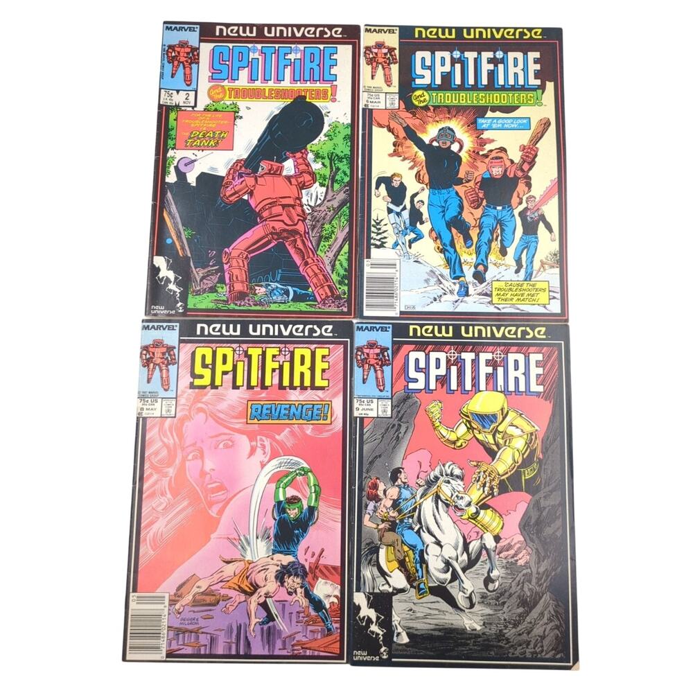 Spitfire And The Troubleshooters Comic Lot of 4 #2, 6, 8, 9 Marvel Modern Age